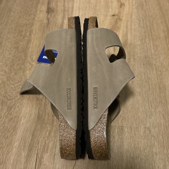 *NEW* Birkenstock EU 41 W 10 M 8 Arizona Tobacco Brown Oiled Leather Normal Fit - Picture 7 of 8